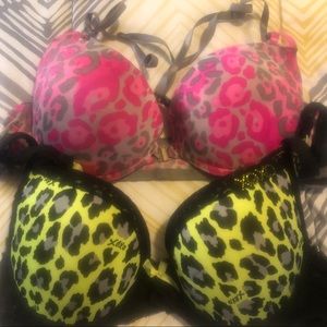2 bra set XOXO.  Pink/Grey and yellow/black.
